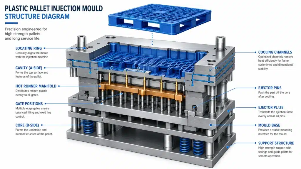 pallet mould cooling